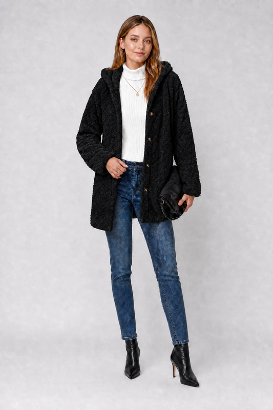 Veste matelassée losange à capuche