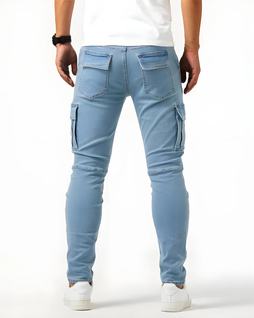 Stretch Cotton Cargo Pants detail
