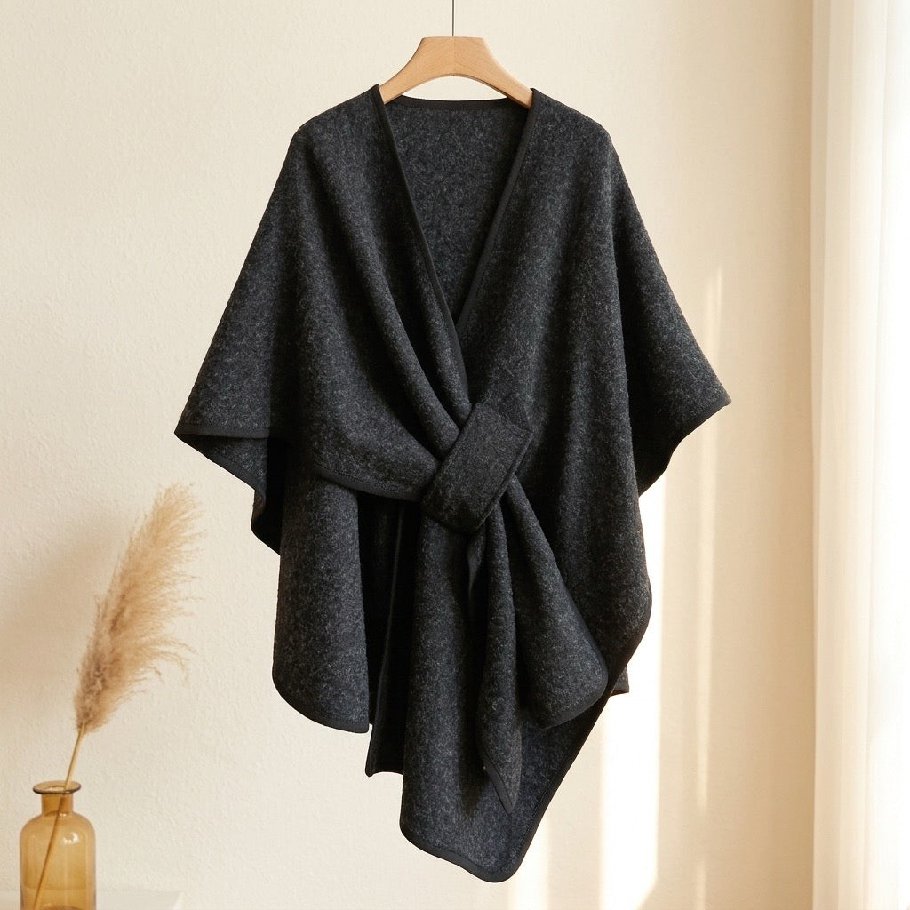 Poncho châle long
