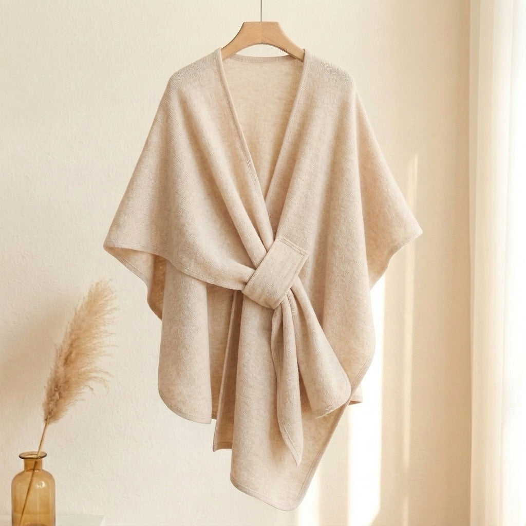 Poncho châle long