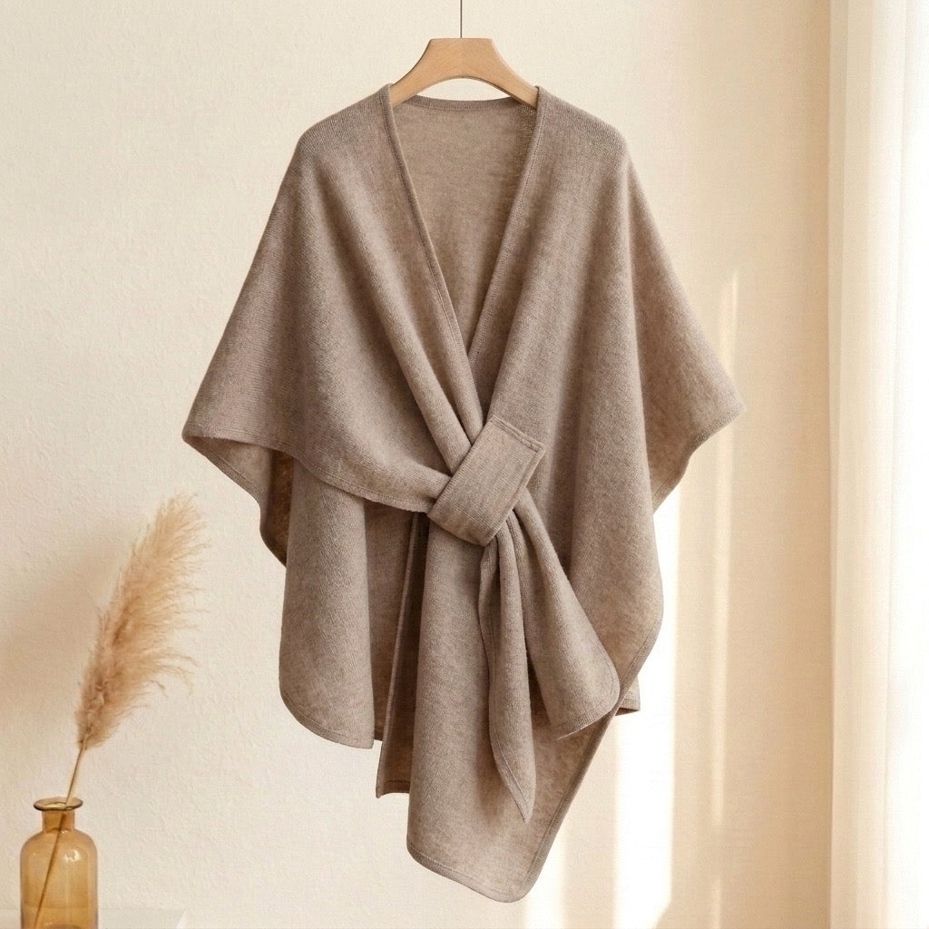 Poncho châle long