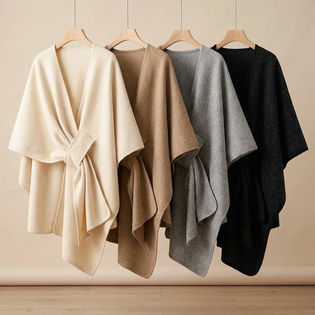 Poncho châle long