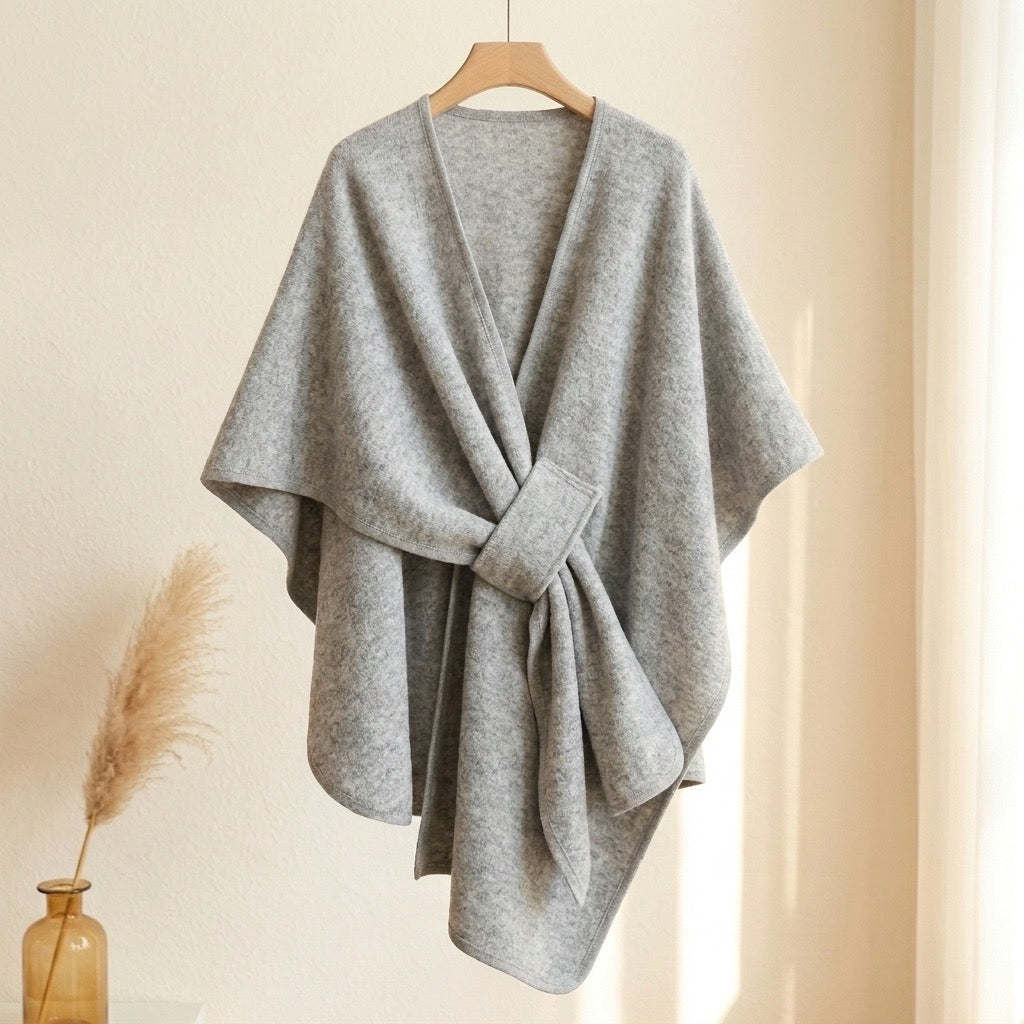 Poncho châle long