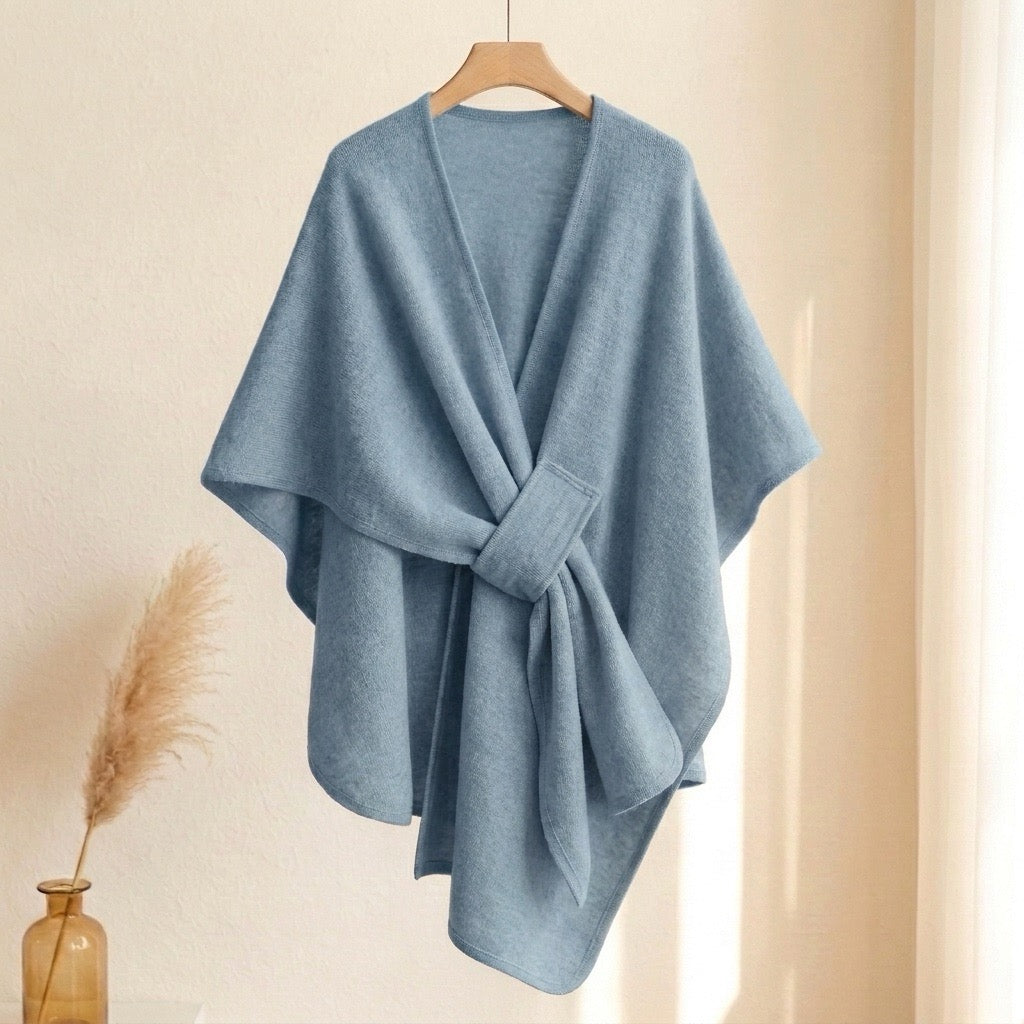 Poncho châle long