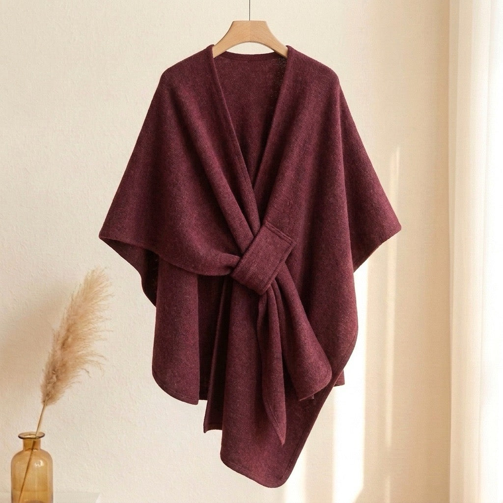 Poncho châle long