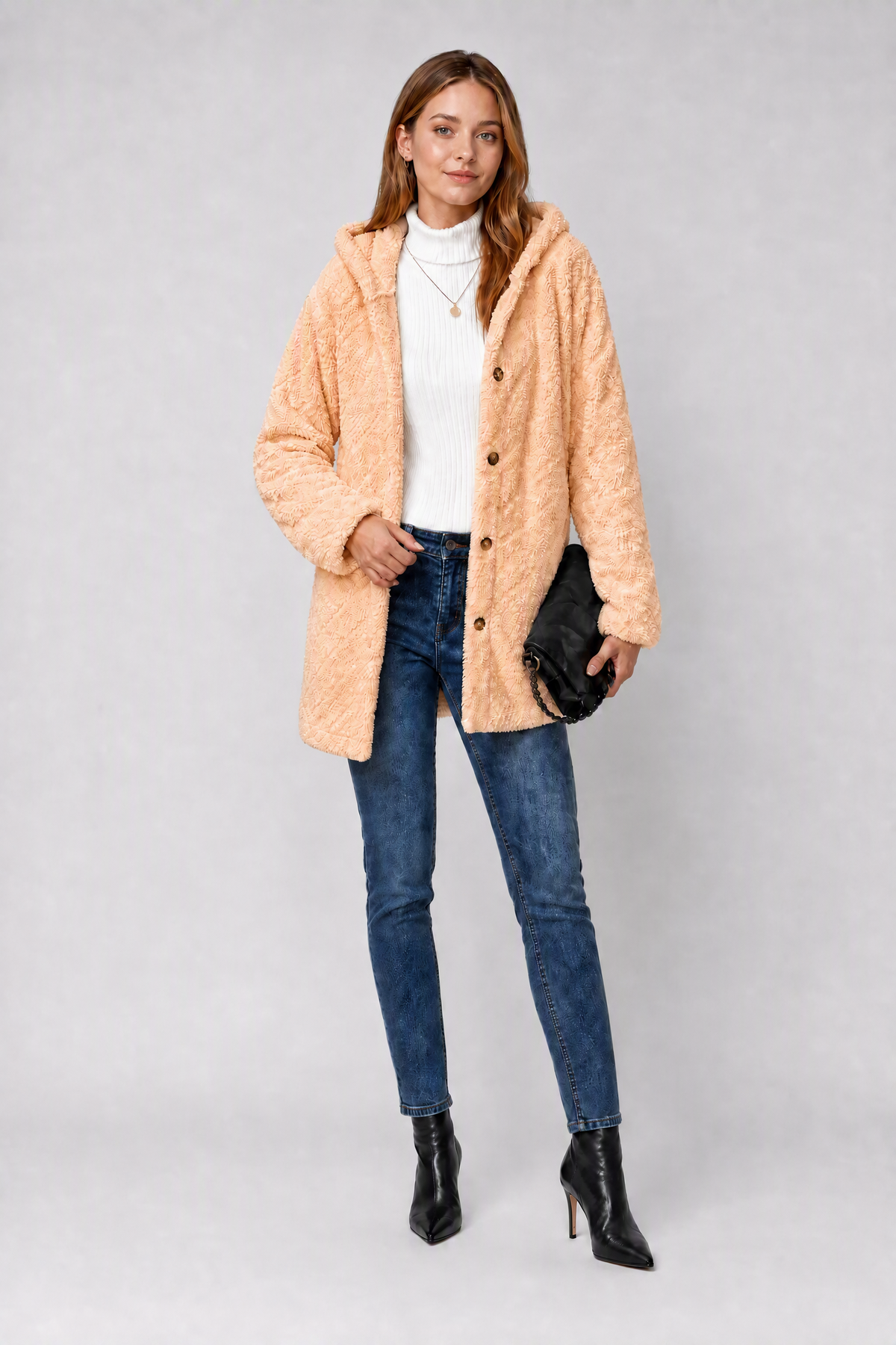 Veste matelassée losange à capuche