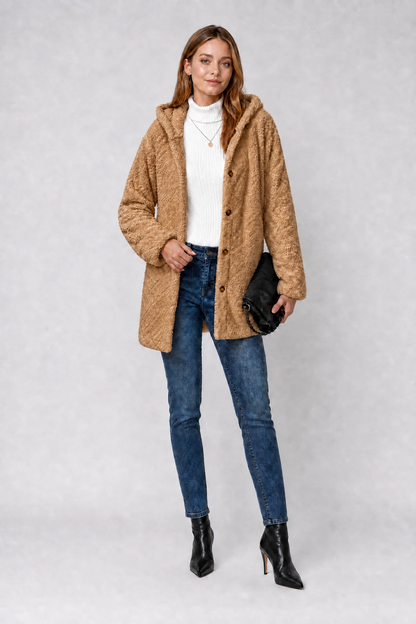 Veste matelassée losange à capuche