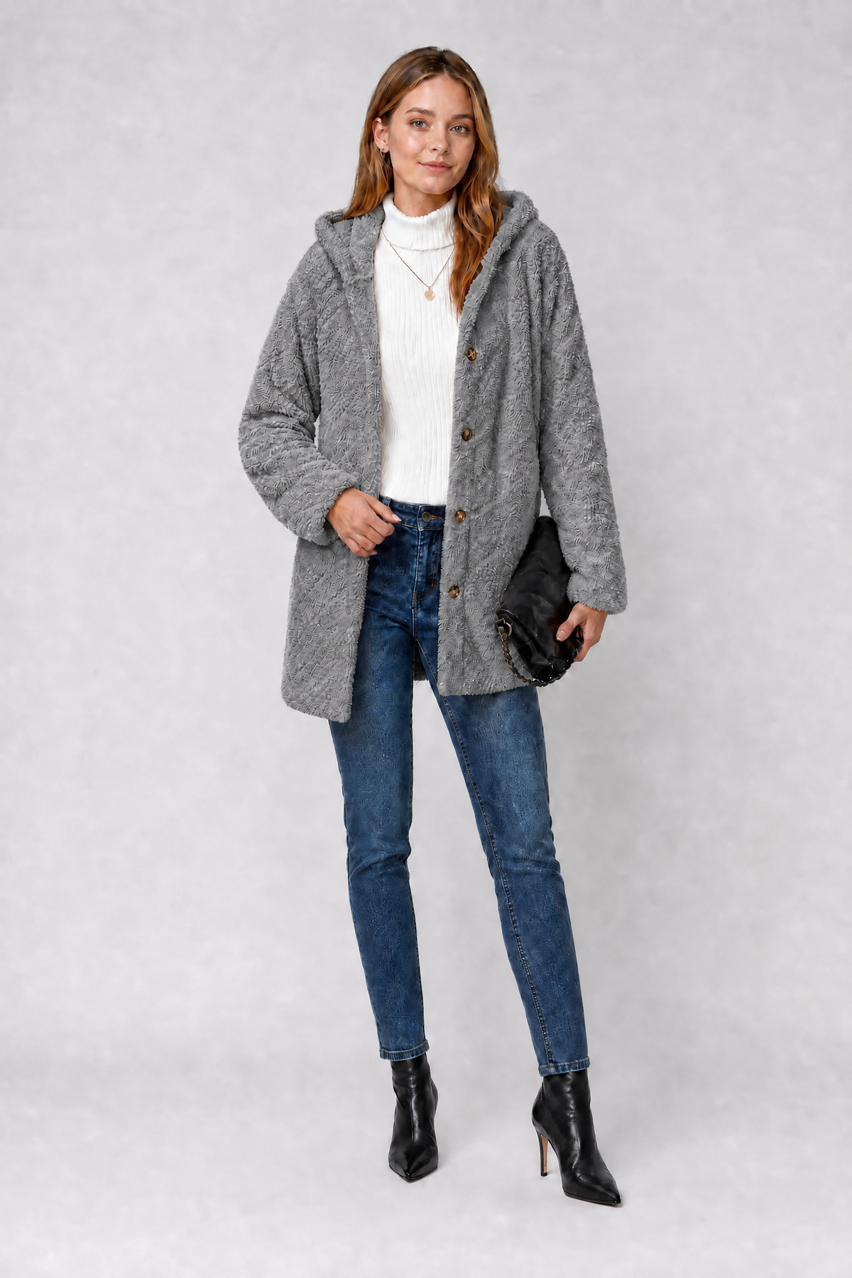 Veste matelassée losange à capuche