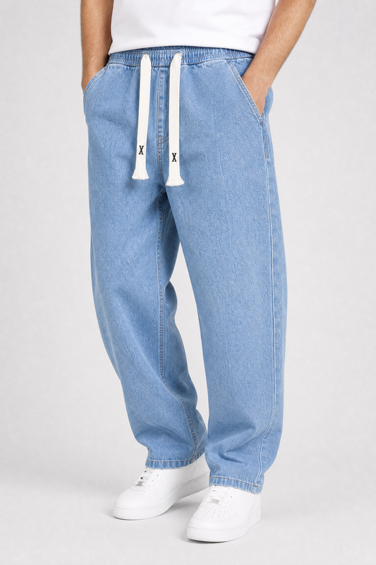 Jean droit inspiration japonaise