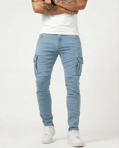 Stretch Cotton Cargo Pants detail