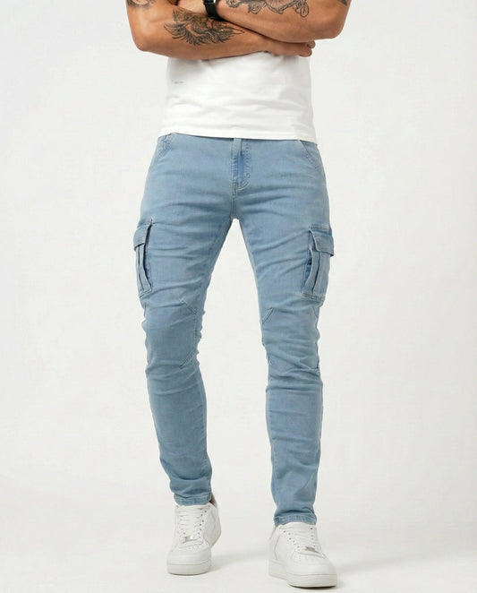 Stretch Cotton Cargo Pants detail