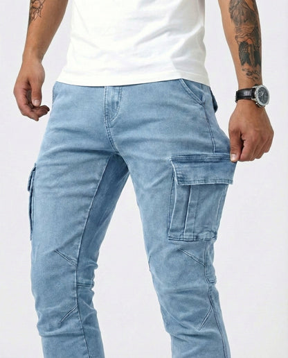 Stretch Cotton Cargo Pants detail