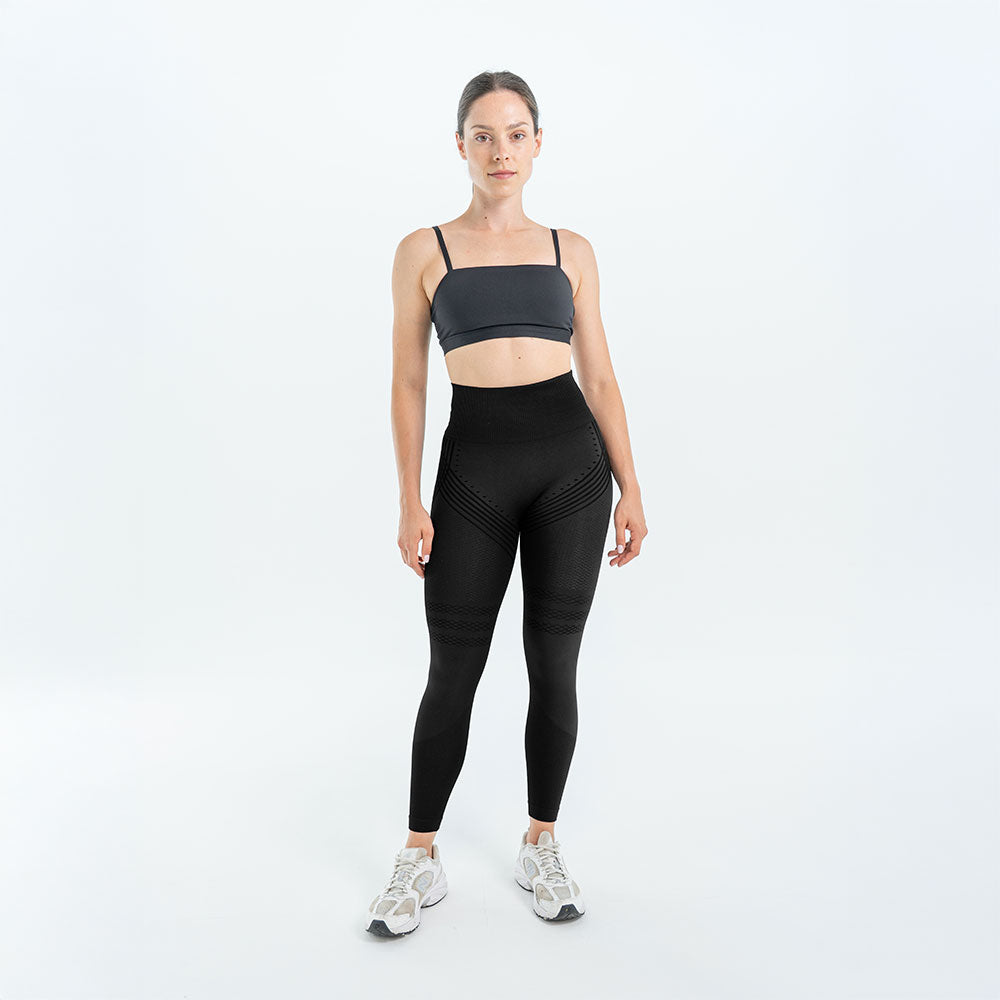 3D Anti-Cellulite Push-Up Leggings - Black