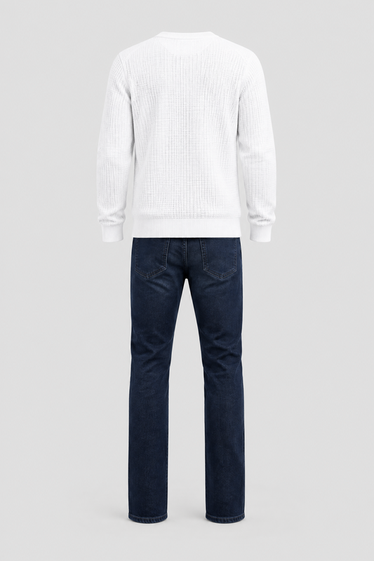 Pull col rond homme