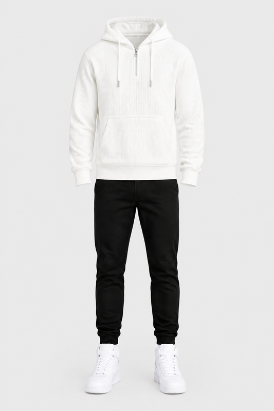 Sweat à capuche zippé en maille