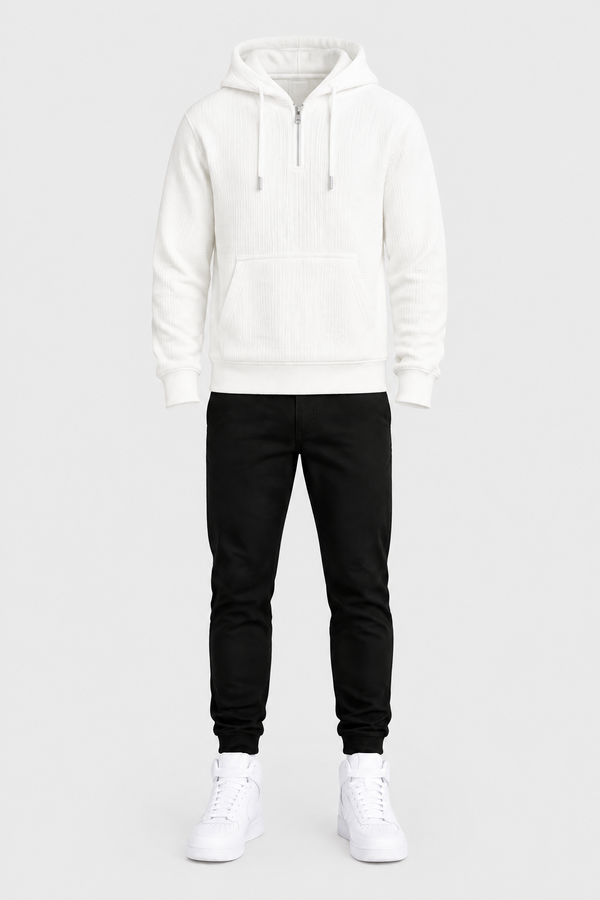 Sweat à capuche zippé en maille
