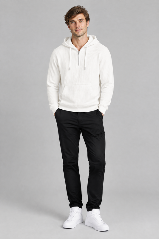 Sweat à capuche zippé en maille