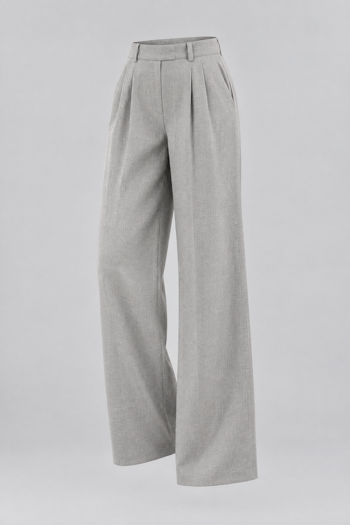 Pantalon large taille haute