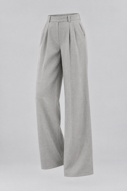 Pantalon large taille haute