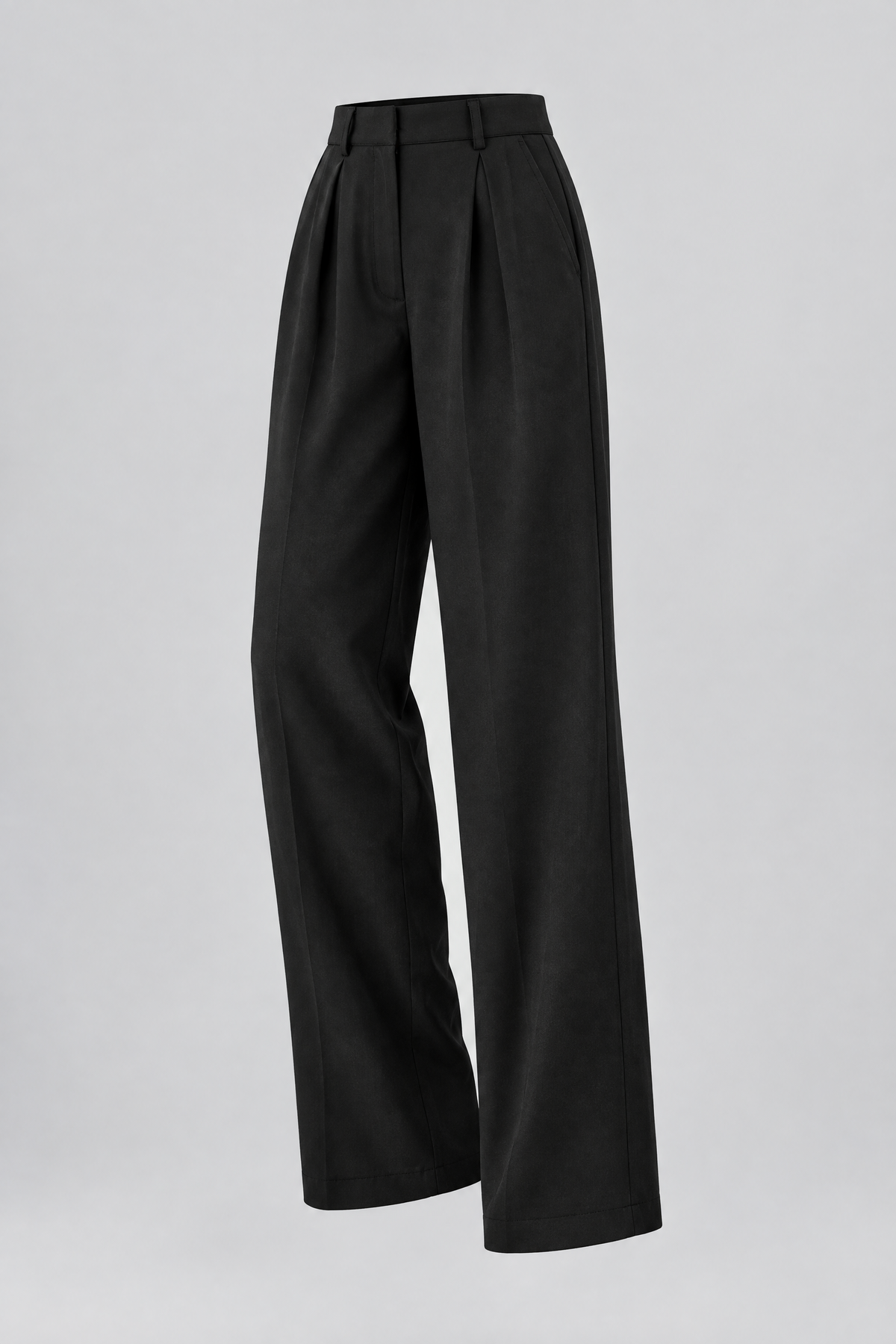 Pantalon large taille haute