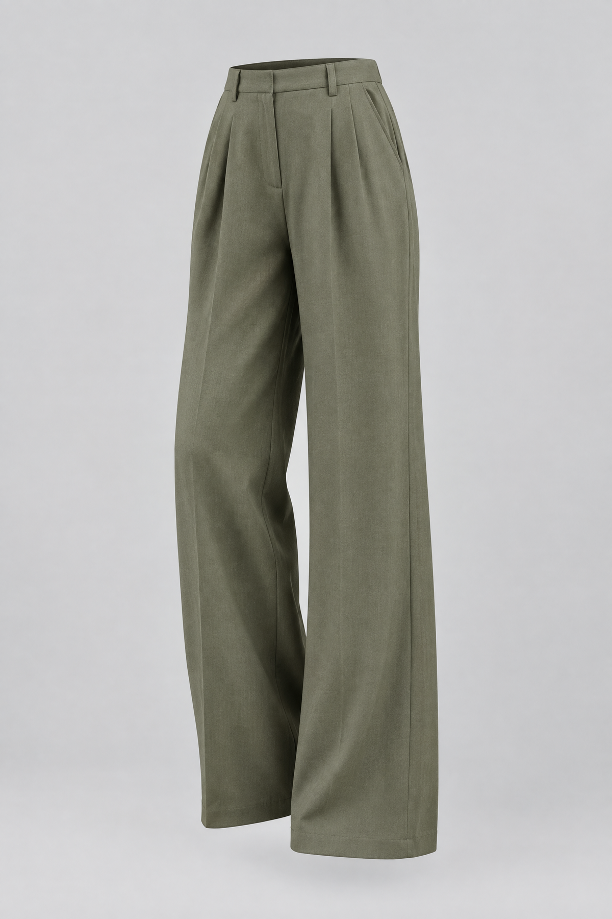 Pantalon large taille haute