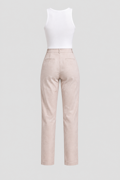Pantalon de tailleur rayé