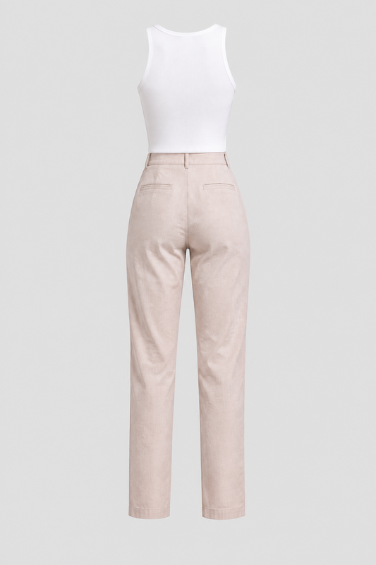 Pantalon de tailleur rayé