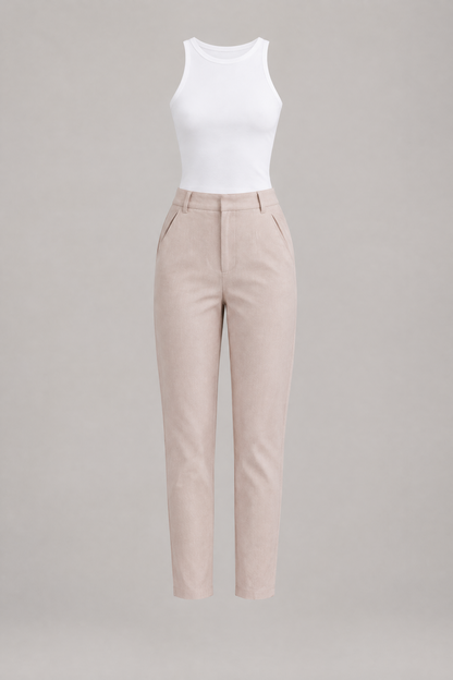 Pantalon de tailleur rayé
