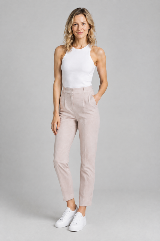 Pantalon de tailleur rayé